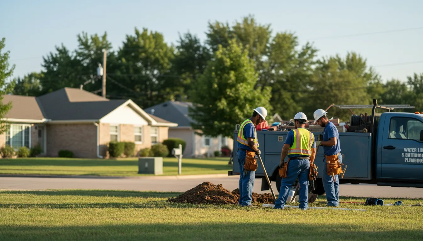 Residential water line and bathroom plumbing service in Veedersburg, IN